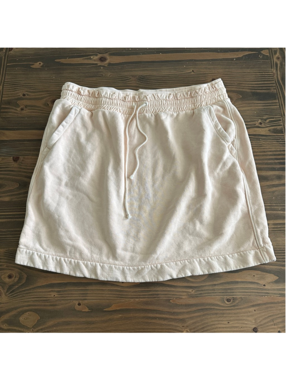 GOODTHREADS Mini Skirt Womens XL Pink Drawstring Sweatshirt Skirt